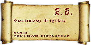 Ruzsinszky Brigitta névjegykártya